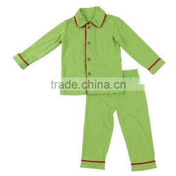 Newest ! 100% Cotton Solid Pajamas Knitted Baby Girl Clothes Kids Christmas Pajamas photo-2