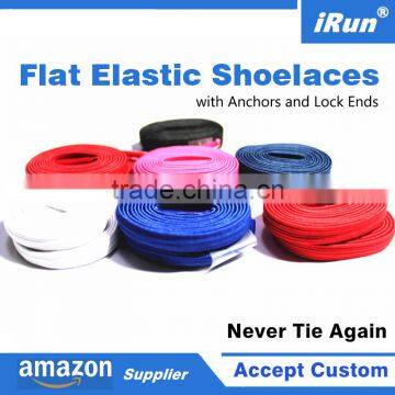 Convenient Elastic No Tie Shoe Laces For Sport Triathlon - No-Tie Friendly and Easily Slip-on Shoelaces - 10 Colors