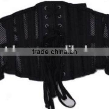 Instyles Black White Mesh 26 Steel Double Boned Waist Corset Steampunk Corselet New photo-5