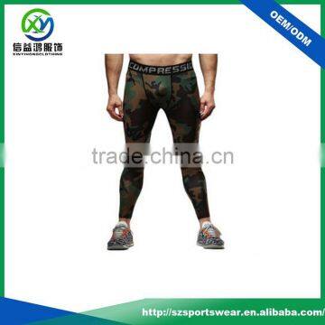 OEM Service Camo Sublimation Printing Moisture Wicking Compression Tights, Yoga Pants Fitness , Mens Gym Pants photo-2