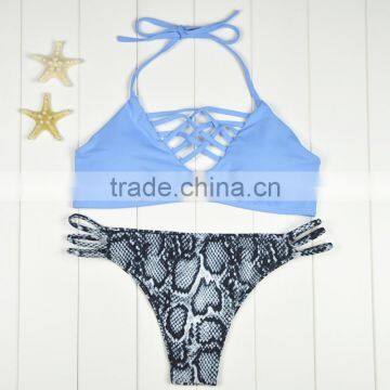 Polyester Bikini Different Size for Choice & Padded Blue Girls Swimwear 59377 photo-2
