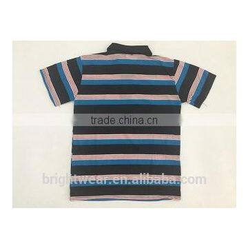 Men's Wholesale Knitted Custom Striped Polo Shirt