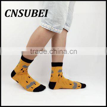 Customized Men and Women Student Cartoon Weather Rain Popular Candy Color Cotton Socks photo-6