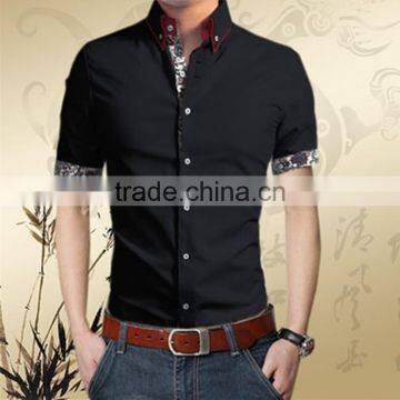 2015 latest shirt designs for men short sleeve wholesale alibaba