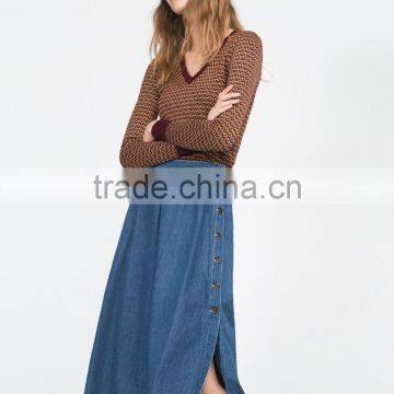 Apparel Stocklot Ladies Denim Long Skirt photo-2
