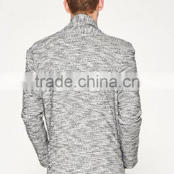 Mens Fashion Chunky Wool Heavy Knit Thick Cardigan Sweater From OEM Factory photo-4