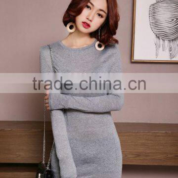 Blank Wholesale Long tight fit Cotton t shirt Dress for women