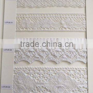 Border lace, White Floral Bridal Lace Trim