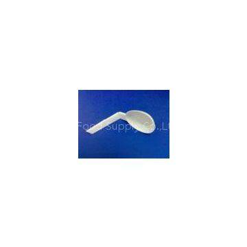 White Disposable Plastic Cutlery Folding Spoons With Sawtooth