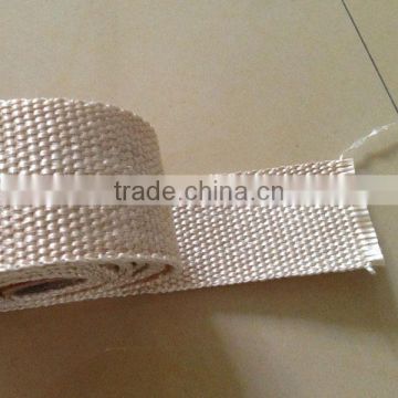 pipe wrap insulation tape/tan fiber glass tape with heat treatment