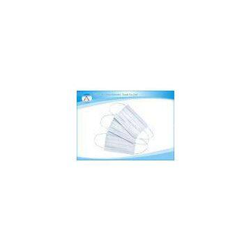 Eco Friendly White / Blue Latex Free 3 Ply Surgical Face Mask Disposable