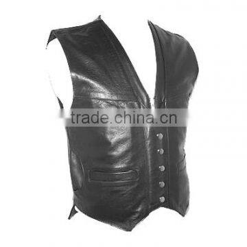 Leather Fashion Vests for Men , Men Leather Fashion Vest