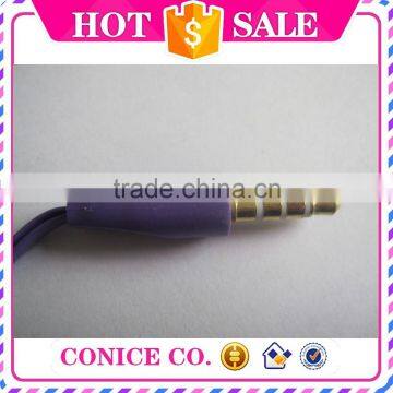 New Arrival Purple Silicone Plastic Speaker Flat Cable Wired Magic Sound Stereo In-ear Earbuds Earphone With Mic photo-6