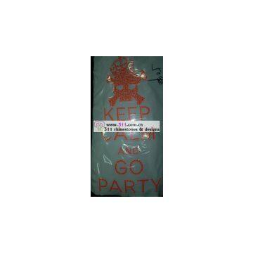 311 Letters Lumi Studs Hot-fix Heat Transfer Rhinestone Motif Design 1