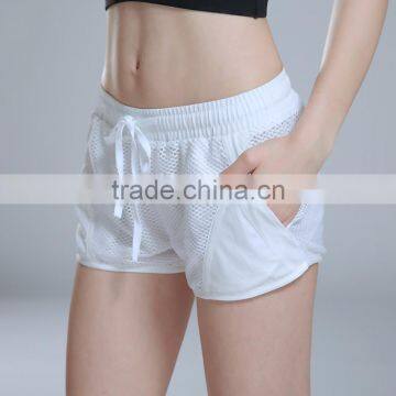 Women Mesh Layer Cool Athletic Sports Walking Bodybuilding Shorts