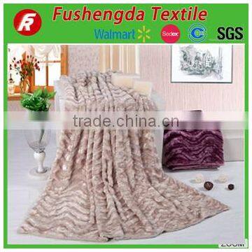 Wholesale Super soft plush throw blanket for home textile