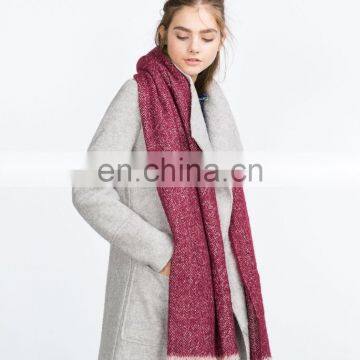 Ladies Winter Warm Scarf Zigzag Twill Long Cashmere Scarf