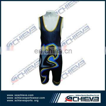 Lycra Zentai Wrestling Singlet Tights/Pants Costume Sportwear Bib shorts