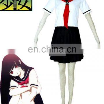 Sunshine-Free Shipping Hell Girl Enma Ai Summer School Girl Sailor Uniform Anime Cosplay Costume
