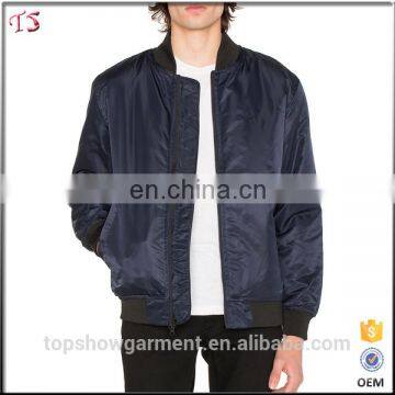 Wholesale classic high quality nylon custom bomber jacket men with pocket