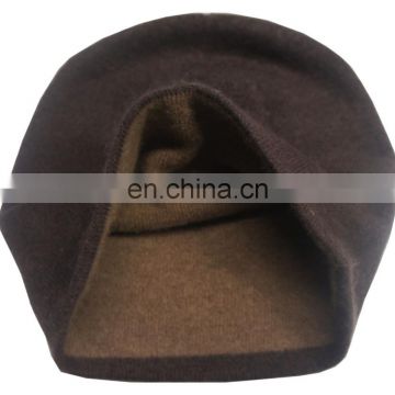 30% Cashmere knitted cap,High quality cheap pashmina wool cap,Wholesale custom women winter knitted hats,plain knitted 30% cap