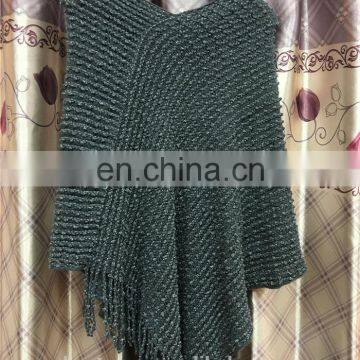 Wholesale Pullover Knitted Poncho Wool Sweater Design for Girl photo-6