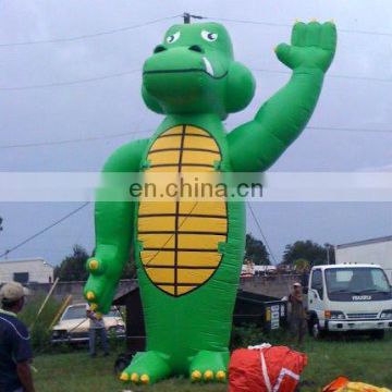 2012 hot sale green gator Advertising Inflatable cartoon for decorate or publicity