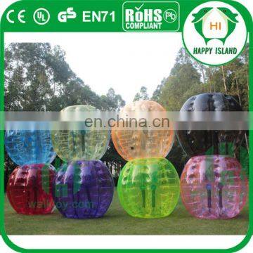 HI New design TPU/PVC double ropes crazy inflatable belly bump ball for sale