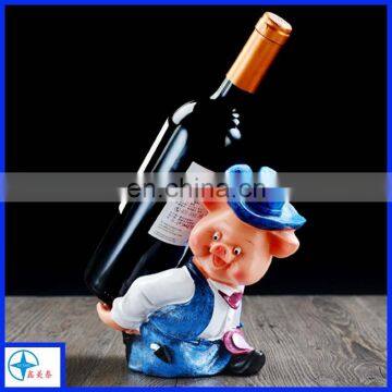 New Creative Product Resin Figurine Red Wine Rack