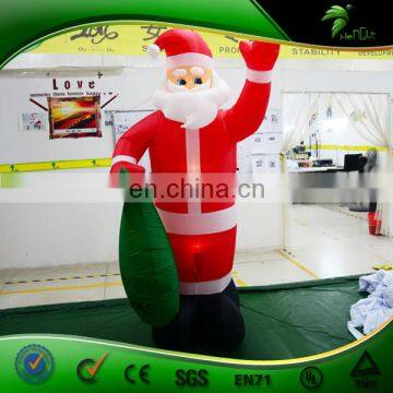 6 Feet Inflatable Life Size Santa / Custom Made Inflatable Yard Decoration For Holiday