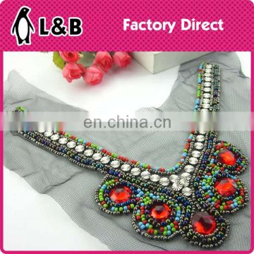 New model fashion women beaded collar applique