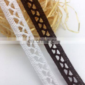 1.4cm cotton wheel suit bag OLT 1004 white black tiile clothing decorative laces for SGS factory