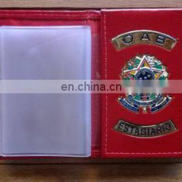 Manufacturer Custom Promotional item wallet Leather Badge