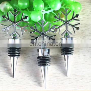 Christmas Gift Zinc Alloy Wine Bottle Stopper Snow Shape Wine Bottle Stopper for Wedding Supplies photo-5