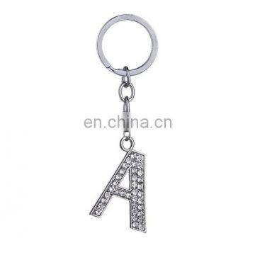 26 Letter Available Alphabet Rhinestones Metal Keychain photo-2