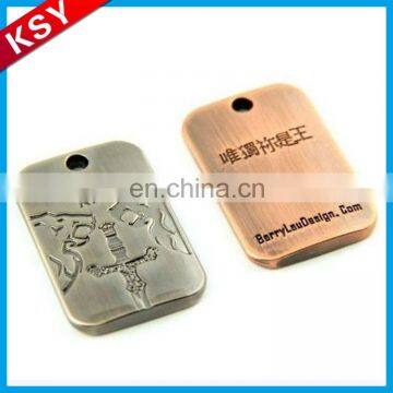 Hot sell metal furniture hardware accessories clothing labels with engraved logo