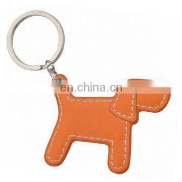 Eco-friendly design small dog innovate PU keyrings 2015