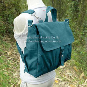 canvas backpack for men and women with many pockets