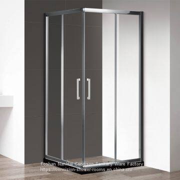 Shower room Shower enclosure square shape 2 fixed panels 2 sliding door