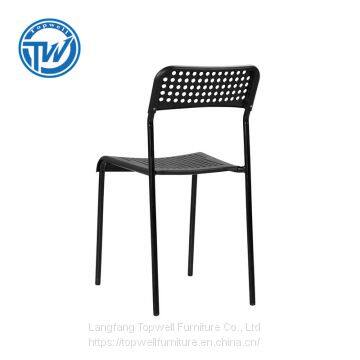 DC-6055 Topwell Wholesale Plastic Chair Office Chair Black Waiting Chair photo-2