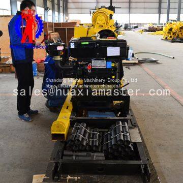 Movable hydraulic well digger can lift the drill quickly  High hydraulic pressure efficiency of 200 meter water well drilling rig