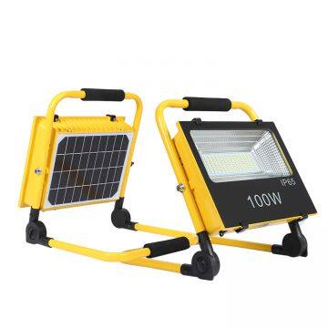 Newset Design High Quality SMD IP65 Waterproof Outdoor Portable 100w Led Solar Floodlight