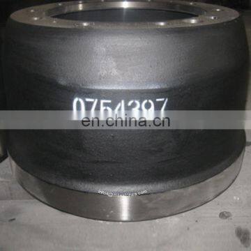 High quality brake drum oem 0754397 for euro truck spare parts