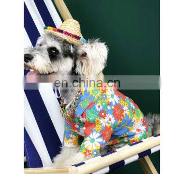 Summer Thin Floral Shirt Dog Clothes Corgi Teddy Schnauzer Pomeranian Clothing