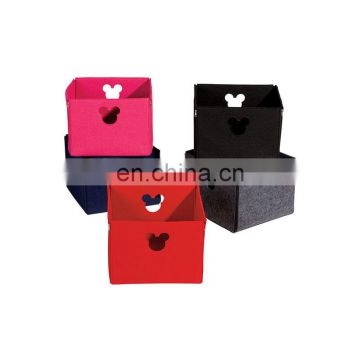 multicolor toy felt storage boxes bins