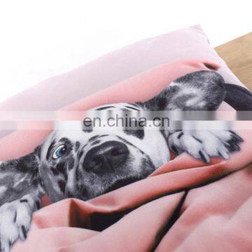 Velvet Decorative Pink Dog Print Throw Pillow Indoor Cushion for Home Decor photo-5
