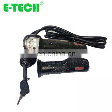 Twist throttle 24V/36V/48V with capacity display with lock key for electric bicycle scooter accessories