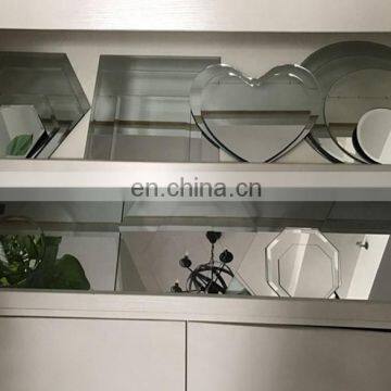 Frameless Wall Mirrors Small Oval Shape Round Rectangle Heart Shape Fan Shape Mirror With Bevelled Edge