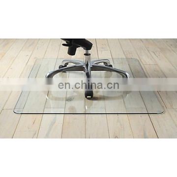 Polished Edge Clear Tempered Glass Chair Mat