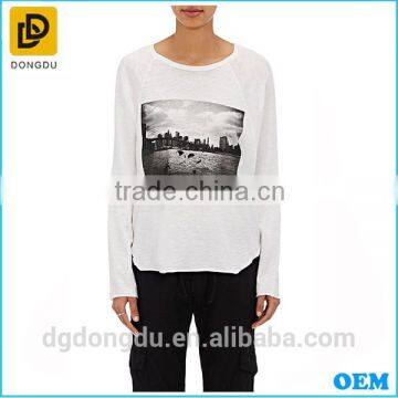 2016 Customized Wholesale Print T shirt Fashion Casual Lady T shirt